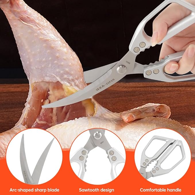 Kitchen Scissors Set Stainless Steel Kitchen Shear Heavy Duty Sharp Poultry - Image 5