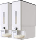 Lifewit 2 Pack Rice Dispenser 25 Lbs, Rice Storage Container Sealed Moisture by Lifewit