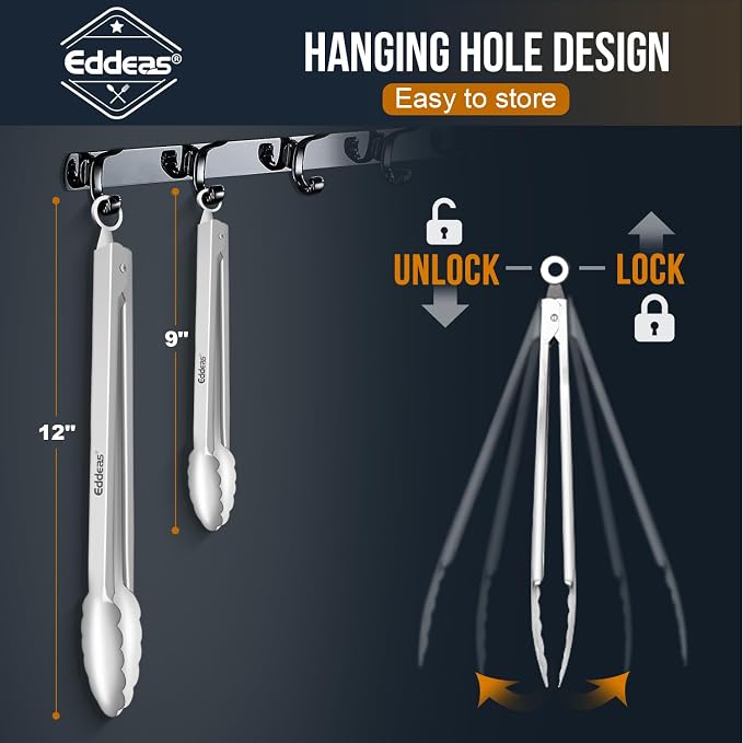 Eddeas All Metal Tongs For Cooking - Image 7