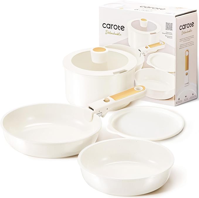 CAROTE 6pcs Pots and Pans Set Non Stick, Cookware Sets, Kitchen Set, - Image 8