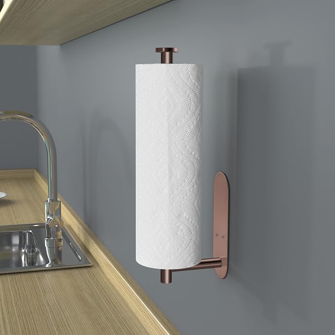 VAEHOLD Adhesive Paper Towel Holder Under Cabinet Wall Mount - Image 6