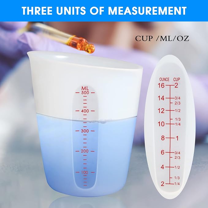 ZUYEE Silicone Measuring Cups Flexible Measure Melting Cups - Image 6