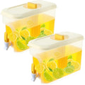 2Pack Drink Dispenser for Fridge 1 Gallon Beverage Liquid Drink Container by YEXEXINM
