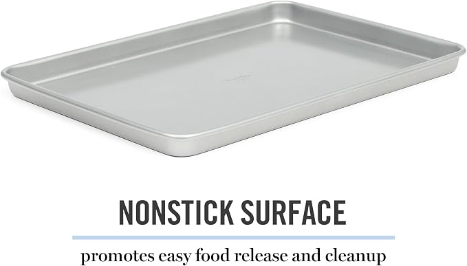 Martha Stewart Gallen 15 x 10 Inch Nonstick Carbon Steel Cookie Sheet – Silver - Image 3