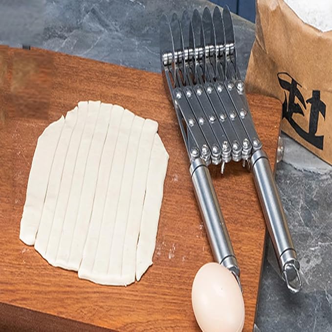 7 Wheel Pastry Cutter Tool, Adjustable Pasta Cutter wheel - Image 5