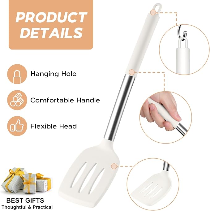 Onader Silicone Kitchen Utensils Set, Includes Heat Resistant Spatula Turner - Image 4