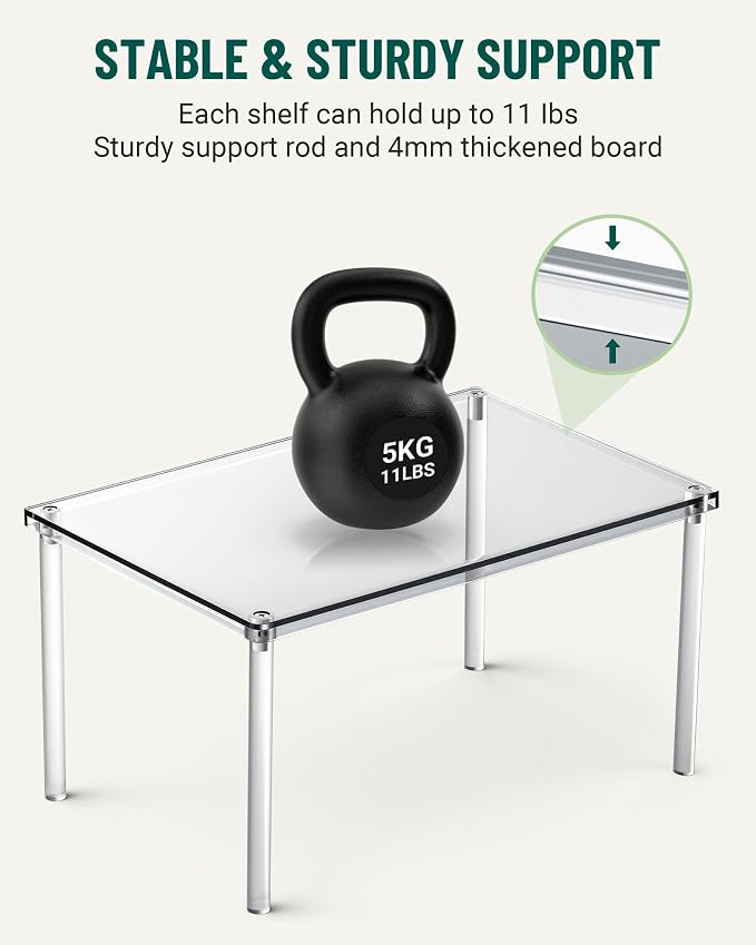 Bobomoment Acrylic Cabinet Organizer, Spice Rack Organizer - Image 6