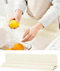 Kitchen Sink Splash Guard 30" 18" 23" Self-Draining Silicone Water Guard by Akrelyan