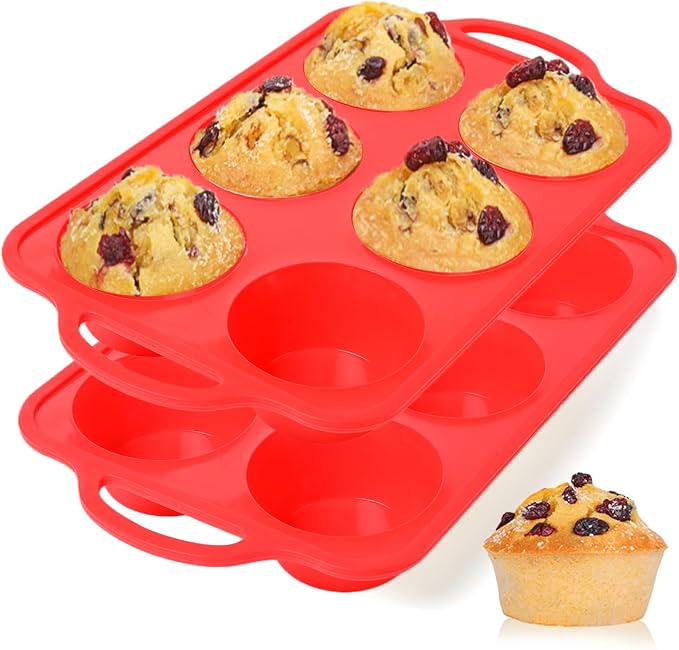 CAKETIME Jumbo Muffin Pan, 3.5 Inch Large Muffin Pan by CAKETIME