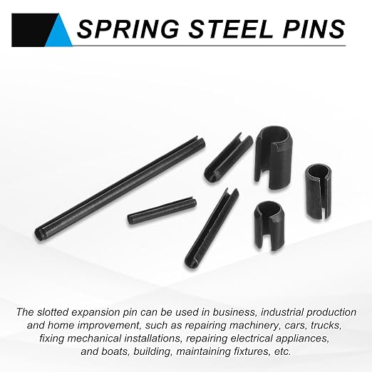MECCANIXITY 120Pcs Slotted Split Roll Pins 2/25 Inch Dia. 1 Inch Length Steel - Image 5