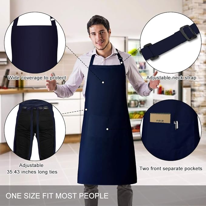Jubatus 2 Pack 100% Cotton Aprons - Image 2