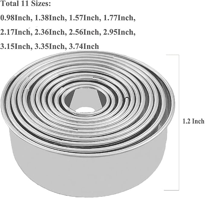 Cookie Cutters - Biscuit Cutters/Stainless Steel Dumpling Cutters/Cake Pastry - Image 4