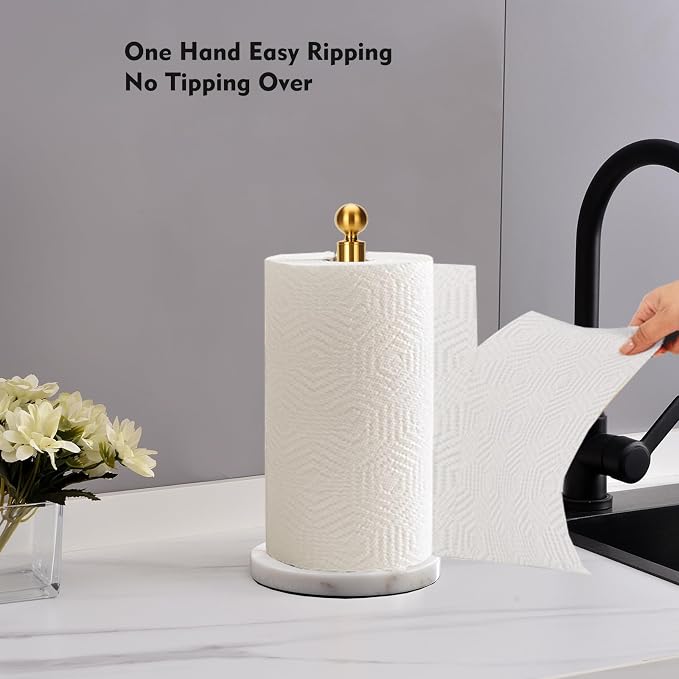 Gold Paper Towel Holder Countertop, - Image 2