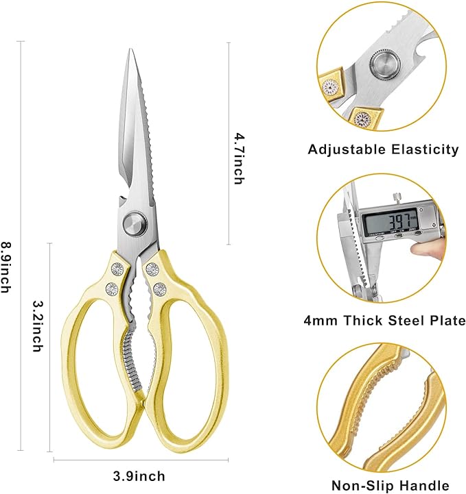 AWinjoy Kitchen Scissors, Heavy Duty Sharp Shears Dishwasher Safe, Kitchen - Image 2