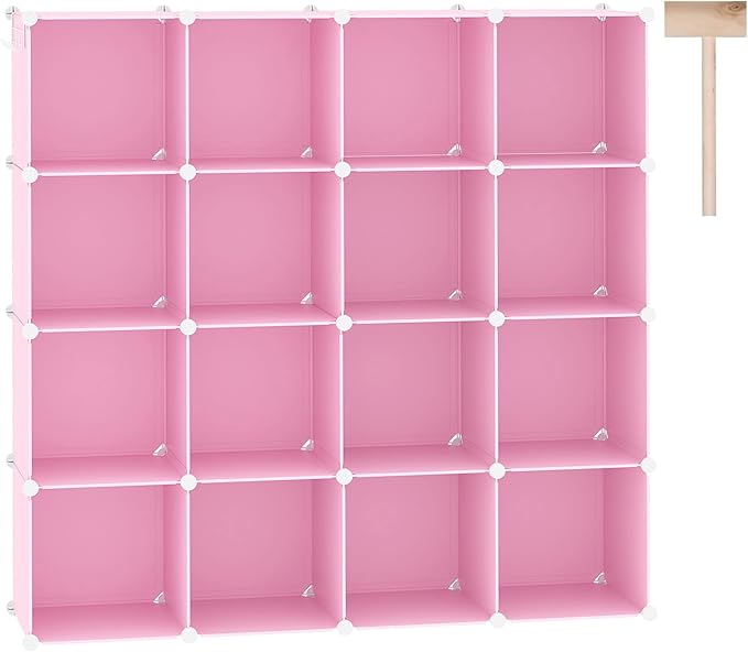 C&AHOME Cube Storage Organizer, 16-Cube Shelves Units, Plastic Storage Cubes by CAHOME