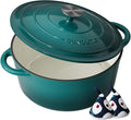 Enameled Cast Iron Dutch Oven - 6QT Pot - Heavy-Duty Cookware by SUNOUTLY