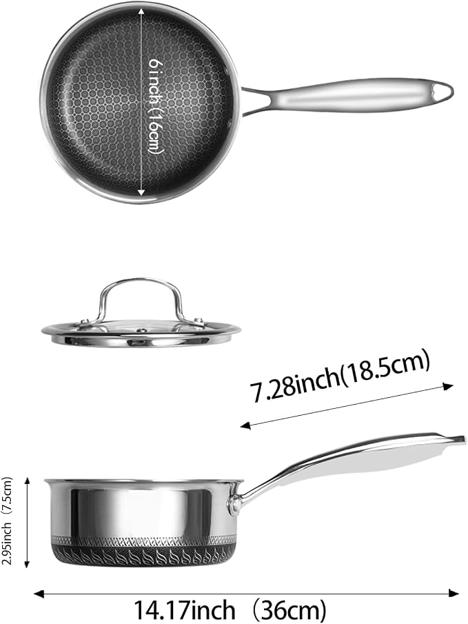 USELUCK Nonstick 1.5-QT Saucepan - Image 2