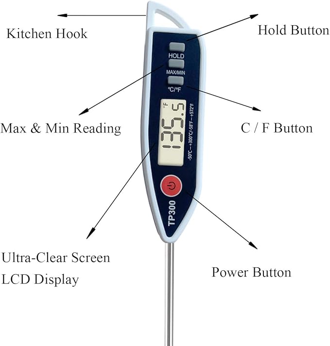 Digital Meat Food Thermometer for Candy Candle Milk BBQCooking Kitchen BBQ - Image 5