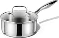 CAROTE 1.5Qt Stainless Steel Saucepan, Non-Toxic 3-Ply Stainless Steel Cookware by CAROTE