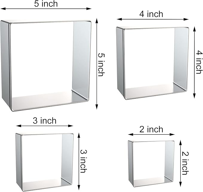 Square Cookie Cutter Set Large - Image 2