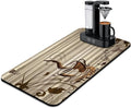 Coffee Mat 17inx31.5in, Modern Abstract Design, Waterproof, Fits Under Coffee by Kuyig+Home