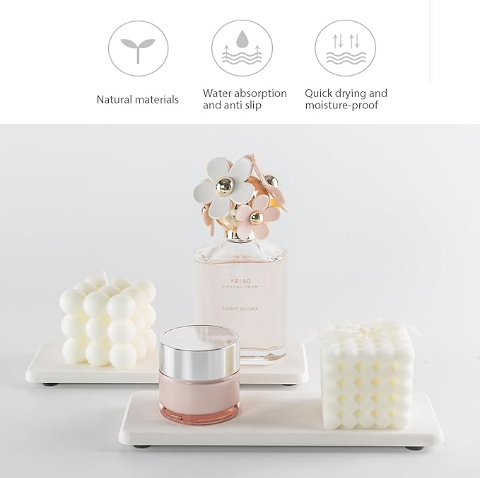 NiuYichee 2 Pcs Water Absorbing Stone Trays, Kitchen/Bathroom Sink Soap Dish - Image 3