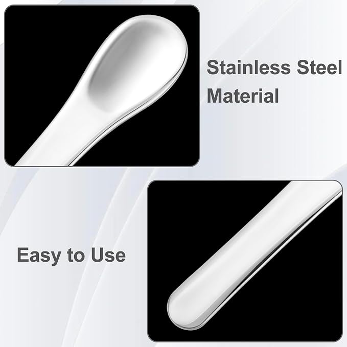 Pndeyo 3pcs Mini Stainless Steel Makeup Spatula, Reusable Cosmetic Cream - Image 3