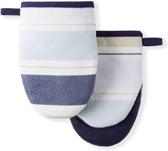 Martha Stewart Thin Stripe Mini Oven Mitt 2-Pack Set by MarthaStewart