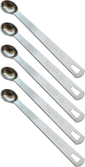 5PCS 1/4 Teaspoon Single Tiny Measuring Spoon, Small Individual Stainless Steel by BERYLER
