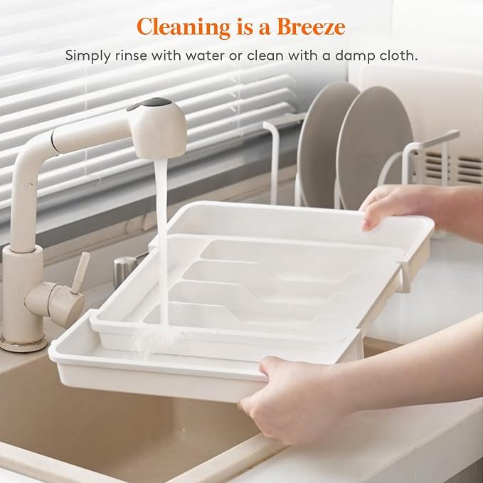 Lifewit Silverware Drawer Organizer, Expandable Utensil Tray - Image 5