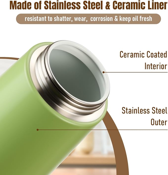 PARACITY 2 in 1 Oil Dipenser Bottle, Stainless Steel - Image 2
