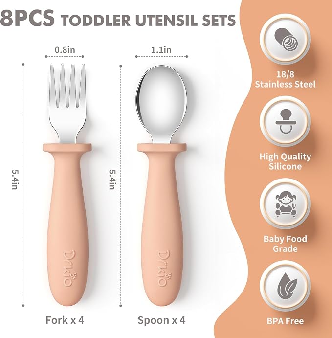 DRKIO 8 Pieces Toddler Utensils Set - Image 2