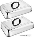 2PCS Rectangular Basting Cover, HaSteeL Stainless Steel Cheese Melting Dome by HaSteeL