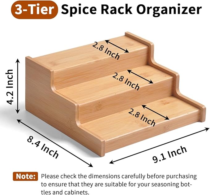 JinDoWin 2 Pack Cabinet Spice Rack Organizer - Image 5