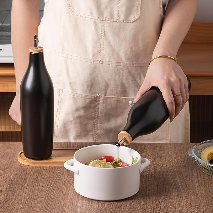 Sweejar Matte Ceramic Olive Oil Dispenser Bottles - Image 2