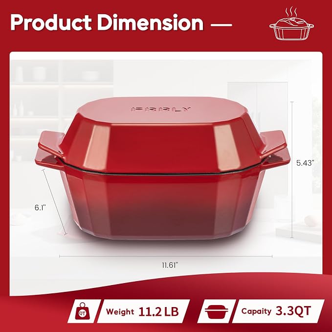 Enameled Cast Iron Sourdough Bread Oven – 3.3QT Dutch Oven - Image 2