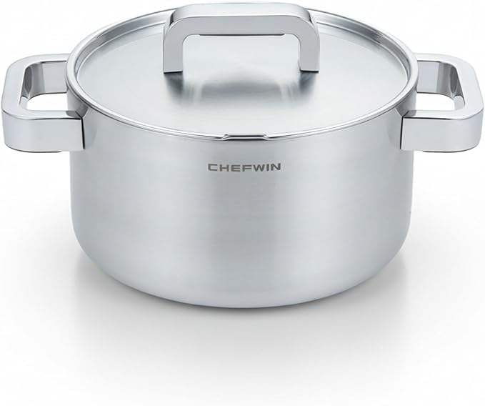 316 Stainless Steel 3.6 Quart Heavy Duty Soup Pot by CHEFWIN