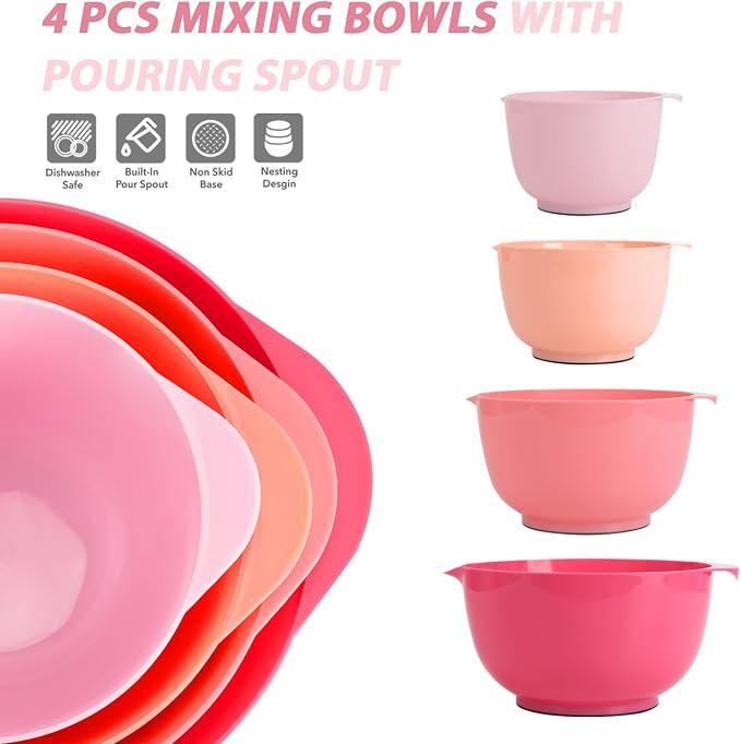 BoxedHome Classic Mixing Bowl Set, BPA Free Plastic, Microwave and Dishwasher - Image 3
