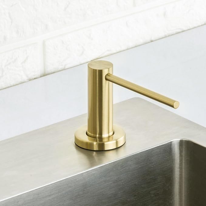 Kitchen Sink Soap Dispenser Champagne Gold Stainless Steel GAPPO Countertop - Image 2