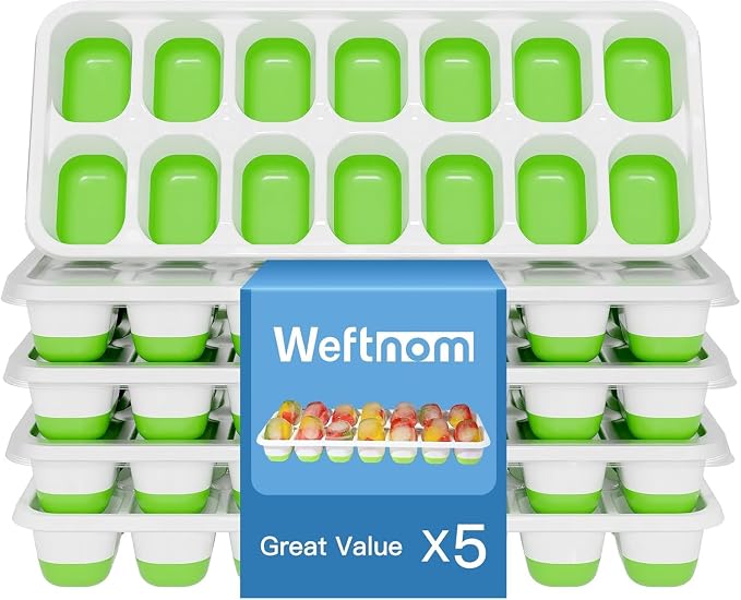 Ice Cube Tray, Ice Cube Trays for Freezer 5 Pack by WEFTNOM