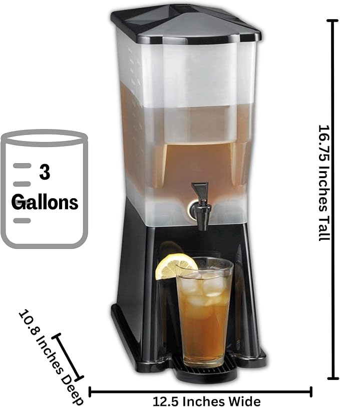 Tablecraft 3 Gal Slimline Beverage Dispenser - Image 2