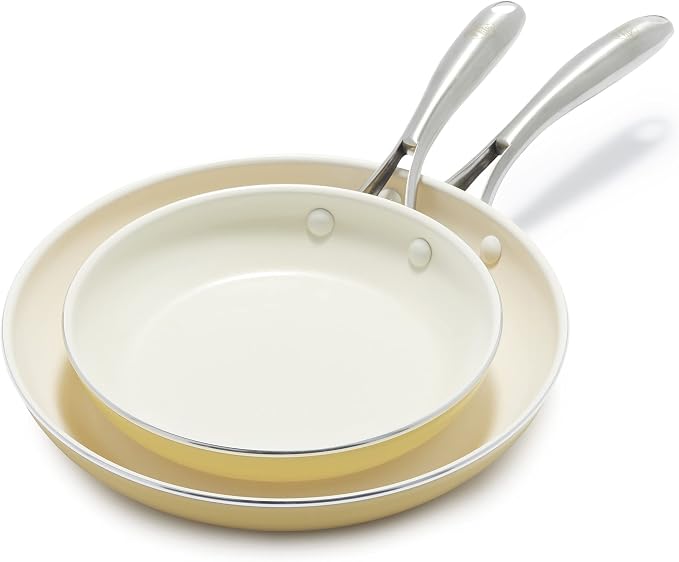 GreenLife Artisan Healthy Ceramic Nonstick, Stainless Steel Handle, Dishwasher by GreenLife