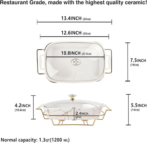 11" x 7" Ceramic Casserole Dish - Image 2