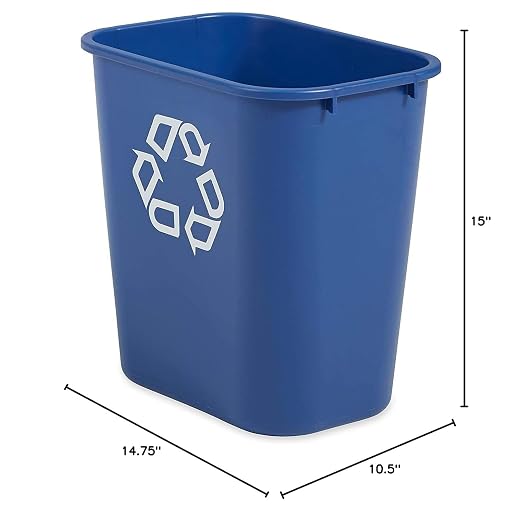 Rubbermaid Commercial Products Deskside Recycling Can, 7-Gallon/28-Quart - Image 8