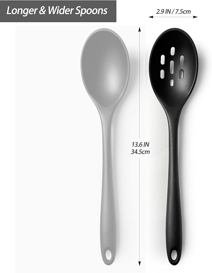 Silicone Slotted Spoons for Cooking - Image 2
