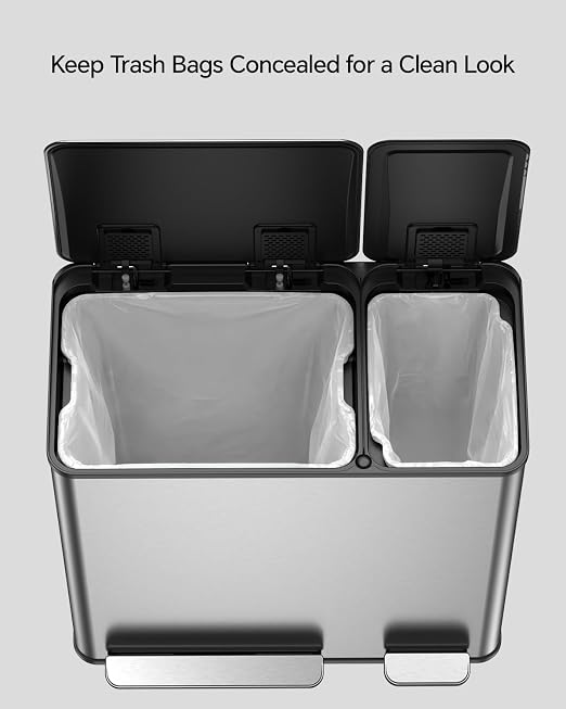 Lovewind Dual Trash and Recycling Bins - Image 7