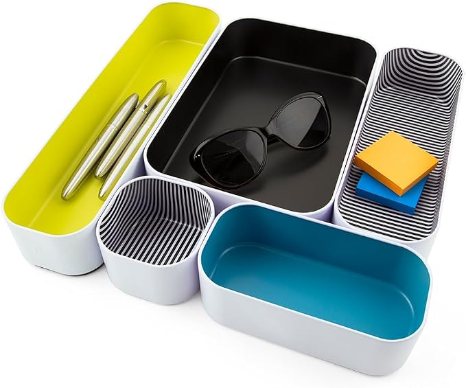 Three by Three Seattle 5 Piece Metal Organizer Tray Set - Image 6