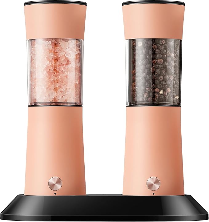Gravity Electric Salt and Pepper Grinder Set by CUNLINARFFUN