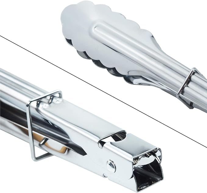 HINMAY Stainless Steel Cooking Grilling Tongs Extra Long Camp Dutch Oven Tongs - Image 4