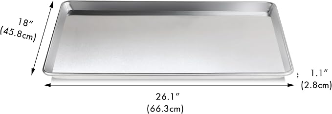 New Star Foodservice Commercial-Grade 18-Gauge Aluminum Sheet Pan/Bun Pan XL - Image 2